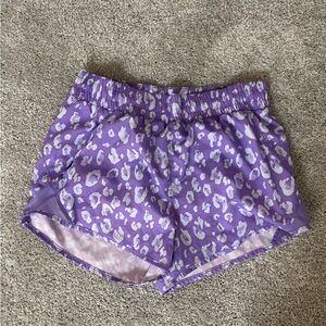 All in Motion Purple Patterned Women's Athletic Shorts